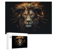 Rompecabezas 300 PCS para Adolescentes Electric Lion Art Print Rompecabezas Juegos Relajantes Mejora La Memoria Oferta como Regalos para Toda La Familia 300 PCS