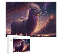 Rompecabezas 300 PCS para Adolescentes Electric Llama Storm Rompecabezas para Adolescentes Juguetes DIY Decoración De Pared Ayuda A Ejercitar El Cerebro 300 PCS