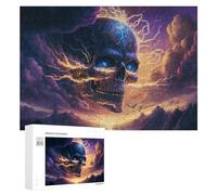 Rompecabezas 300 PCS para Adolescentes Electric Skull Artwork Rompecabezas para Adolescentes Juguetes DIY Decoración De Pared Ayuda A Ejercitar El Cerebro 300 PCS