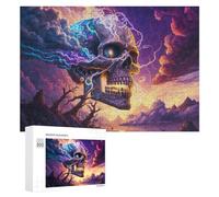 Rompecabezas 300 PCS para Adolescentes Electric Skull Mystic Energy Rompecabezas para Adolescentes Juguetes DIY Decoración De Pared Ayuda A Ejercitar El Cerebro 300 PCS