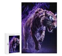 Rompecabezas 300 PCS para Adolescentes Electric Tiger Roar -2 Rompecabezas para Adolescentes Juegos Divertidos Ensamblaje De Patrones Ayuda Al Cerebro A Ejercitarse 300 PCS