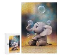 Rompecabezas 300 PCS para Adolescentes Elephant Blowing Bubbles Rompecabezas Juego De Ingenio Aliviador De Estrés Desafiante para Completar 300 PCS
