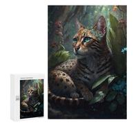 Rompecabezas 300 PCS para Adolescentes Enchanted Forest Feline Rompecabezas para Adultos Juego Familiar Una Obra De Arte como Regalo para Toda La Familia 300 PCS