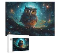 Rompecabezas 300 PCS para Adolescentes Enchanted Forest Owl Rompecabezas para Adultos Juguete Decoración De Pared Mejora La Memoria Ayuda A Ejercitar El Cerebro 300 PCS