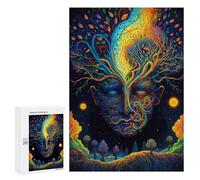 Rompecabezas 300 PCS para Adolescentes Enchanted Forest Portrait -5 Rompecabezas para Adultos Juegos Divertidos Una Obra De Arte Ayuda A Ejercitar El Cerebro 300 PCS