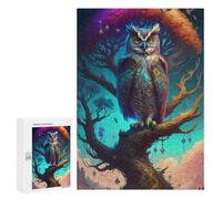 Rompecabezas 300 PCS para Adolescentes Enchanted Owl in Fantasy Forest Rompecabezas Juegos Relajantes Mejora La Memoria Oferta como Regalos para Toda La Familia 300 PCS