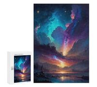 Rompecabezas 300 PCS para Adolescentes Epic Night Sky in Space Rompecabezas para Adultos Juego Práctico Pero Divertido Y Humorístico Regalo De Cumpleaños, Regalos, 300 PCS