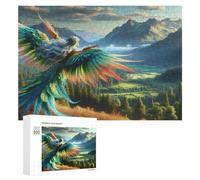 Rompecabezas 300 PCS para Adolescentes Fantasy Angel Wings Nature Landscape Rompecabezas para Adultos Juegos Divertidos Una Obra De Arte Ayuda A Ejercitar El Cerebro 300 PCS