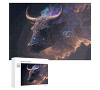Rompecabezas 300 PCS para Adolescentes Fantasy Bull Digital Artwork Rompecabezas para Adultos Juegos Relajantes Decoración Interacción Entre Padres E Hijos 300 PCS