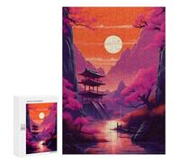 Rompecabezas 300 PCS para Adolescentes Fantasy Landscape 20 Rompecabezas Juego De Ingenio Aliviador De Estrés Desafiante para Completar 300 PCS
