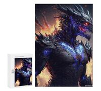 Rompecabezas 300 PCS para Adolescentes Fiery Dragon Artwork -4 Rompecabezas para Adolescentes Juegos Divertidos Ensamblaje De Patrones Ayuda Al Cerebro A Ejercitarse 300 PCS