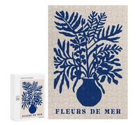 Rompecabezas 300 PCS para Adolescentes Fleurs De Mer Rompecabezas para Adultos Rompecabezas Mejora La Memoria Desafío Educativo Reducción del Estrés Regalos 300 PCS