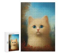 Rompecabezas 300 PCS para Adolescentes Fluffy Kitten Rompecabezas para Adultos Juegos Familiares Carrera De Velocidad De Manos para Cumpleaños, Navidad 300 PCS