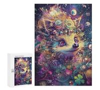 Rompecabezas 300 PCS para Adolescentes Fox Close-Up - Visionary Digital Art for Modern Walls Rompecabezas para Adultos Juego Práctico Decoración del Hogar Cumpleaños Y Navidad 300