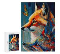 Rompecabezas 300 PCS para Adolescentes Fox Duo Rompecabezas para Adultos Juego Familiar Una Obra De Arte como Regalo para Toda La Familia 300 PCS