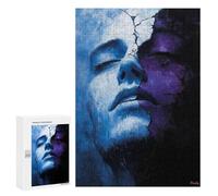 Rompecabezas 300 PCS para Adolescentes Fractured Duality - Surreal Portrait of Light and Shadow Rompecabezas para Adultos Juguetes DIY para La Diversión Familiar Ayuda A Ejercitar El Cerebro 300 PCS