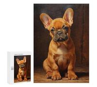 Rompecabezas 300 PCS para Adolescentes French Bulldog Fawn Rompecabezas para Adultos Juguetes Antiestrés Difícil 300 PCS