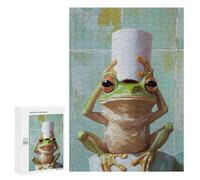 Rompecabezas 300 PCS para Adolescentes Frog with Toilet Paper Roll Rompecabezas para Adultos Juego Práctico Regalo De Cumpleaños Regalo De Cumpleaños, Regalos, 300 PCS