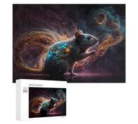 Rompecabezas 300 PCS para Adolescentes Galactic Rat Cosmic Tail Rompecabezas Juegos Relajantes Mejora La Memoria Oferta como Regalos para Toda La Familia 300 PCS