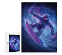 Rompecabezas 300 PCS para Adolescentes Galactic Snowboarding Adventure Rompecabezas para Adolescentes Análisis Y Lógica Entrena Tu Cerebro Y Tus Manos Juego De Desafío Único 300 PCS