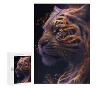 Rompecabezas 300 PCS para Adolescentes Galaxy Gold Tiger Animal Rompecabezas para Adultos Juguete Decoración De Pared Difícil Difícil Desafiante De Completar 300 PCS