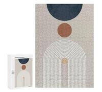 Rompecabezas 300 PCS para Adolescentes Geometry and Minimalist 6 Rompecabezas para Adultos Juego Práctico Arte De Pared Desafiante De Completar 300 PCS