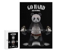 Rompecabezas 300 PCS para Adolescentes Giant Panda Weightlifting Rompecabezas para Adultos Juego Familiar Una Obra De Arte como Regalo para Toda La Familia 300 PCS