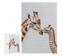 Rompecabezas 300 PCS para Adolescentes Giraffe Mother and Baby Rompecabezas para Adultos Juego Práctico Pero Divertido Y Humorístico Regalo De Cumpleaños, Regalos, 300 PCS