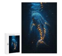 Rompecabezas 300 PCS para Adolescentes Glowing Whale Shark Rompecabezas DIY Juguetes Una Obra De Arte como Regalo para Toda La Familia 300 PCS