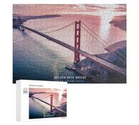 Rompecabezas 300 PCS para Adolescentes Golden Gate Bridge, San Francisco-1 Rompecabezas para Adultos Juegos Relajantes Decoración Interacción Entre Padres E Hijos 300 PCS