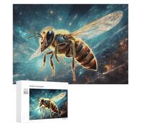 Rompecabezas 300 PCS para Adolescentes Golden Honey Bee in Flight Rompecabezas para Adultos Juegos Relajantes Decoración Interacción Entre Padres E Hijos 300 PCS