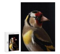 Rompecabezas 300 PCS para Adolescentes Goldfinch Brid in The Dark Rompecabezas para Adultos Juego Práctico Pero Divertido Y Humorístico para Cumpleaños, Navidad 300 PCS