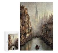 Rompecabezas 300 PCS para Adolescentes Gondolas in Venice Rompecabezas Juego De Ingenio Aliviador De Estrés Desafiante para Completar 300 PCS