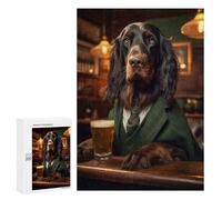 Rompecabezas 300 PCS para Adolescentes Gordon Setter in The Pub Rompecabezas para Adultos Juego Práctico Regalo De Cumpleaños Regalo De Cumpleaños, Regalos, 300 PCS
