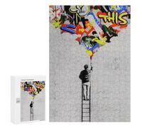 Rompecabezas 300 PCS para Adolescentes Graffiti Wall Painter Rompecabezas Juego De Ingenio Aliviador De Estrés Desafiante para Completar 300 PCS