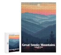 Rompecabezas 300 PCS para Adolescentes Great Smoky Mountains National Park Rompecabezas DIY Juguetes Una Obra De Arte como Regalo para Toda La Familia 300 PCS