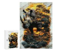 Rompecabezas 300 PCS para Adolescentes Guardian of The Savanna Rompecabezas para Adultos Juguete Decoración De Pared Difícil Difícil Desafiante De Completar 300 PCS