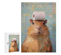 Rompecabezas 300 PCS para Adolescentes Hamster with Toilet Paper Rompecabezas para Adultos Juego Familiar Una Obra De Arte como Regalo para Toda La Familia 300 PCS