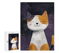 Rompecabezas 300 PCS para Adolescentes Happy and Cute Calico Cat Rompecabezas Juego De Ingenio Aliviador De Estrés Desafiante para Completar 300 PCS