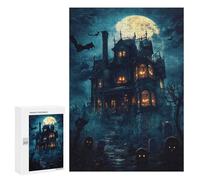 Rompecabezas 300 PCS para Adolescentes Haunted Mansion Halloween Rompecabezas para Adultos Juego Práctico Regalo De Cumpleaños Regalo De Cumpleaños, Regalos, 300 PCS