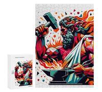 Rompecabezas 300 PCS para Adolescentes Hephaistos God of Fire Rompecabezas para Adultos Juguetes DIY para La Diversión Familiar Ayuda A Ejercitar El Cerebro 300 PCS