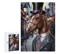 Rompecabezas 300 PCS para Adolescentes Horse British Rompecabezas para Adultos Juegos Familiares Carrera De Velocidad De Manos para Cumpleaños, Navidad 300 PCS