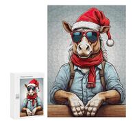 Rompecabezas 300 PCS para Adolescentes Horse Christmas Rompecabezas para Adultos Juego Práctico Regalo De Cumpleaños Regalo De Cumpleaños, Regalos, 300 PCS