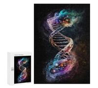 Rompecabezas 300 PCS para Adolescentes Human DNA in The Space V5 Rompecabezas Juego De Ingenio Aliviador De Estrés Desafiante para Completar 300 PCS