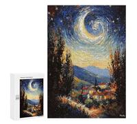 Rompecabezas 300 PCS para Adolescentes Impressionist Inspired Starry Night Rompecabezas DIY Juguetes Una Obra De Arte como Regalo para Toda La Familia 300 PCS