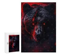 Rompecabezas 300 PCS para Adolescentes Inferno Eyes of The Bear Rompecabezas para Adultos Juego Práctico Arte De Pared Desafiante De Completar 300 PCS
