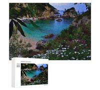 Rompecabezas 300 PCS para Adolescentes Island Paradise with Flowers Rompecabezas para Adolescentes Juegos Divertidos Ensamblaje De Patrones Ayuda Al Cerebro A Ejercitarse 300 PCS