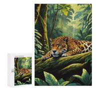 Rompecabezas 300 PCS para Adolescentes Jaguar in The Jungle Rompecabezas para Adultos Juego Familiar Una Obra De Arte como Regalo para Toda La Familia 300 PCS