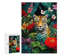 Rompecabezas 300 PCS para Adolescentes Jaguar Jungle Painting Rompecabezas para Adultos Juguetes DIY para La Diversión Familiar Ayuda A Ejercitar El Cerebro 300 PCS