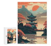 Rompecabezas 300 PCS para Adolescentes Japan Landscape Painting Rompecabezas para Adultos Juguete Decoración De Pared Difícil Difícil Desafiante De Completar 300 PCS
